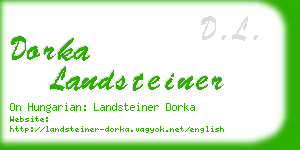dorka landsteiner business card